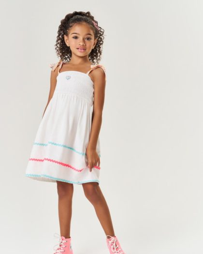 VESTIDO LASTEX COM DETALHES NEON